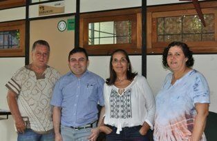 Professores Lino João, Frantomé Pacheco, Ivani Faria e Eneida Santos